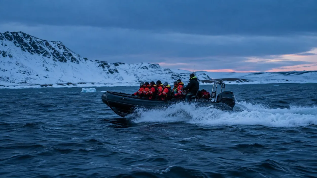 An open RIB running between fjord arms, the format that rates highest and hurts most